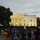 Shull estimates that, at any given time, half the people outside the White House now are there for the gym.